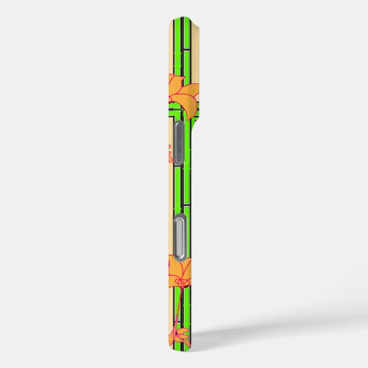 Beige Geo Bloemenprint Case-Mate iPhone Case (Achterkant / Rechts)