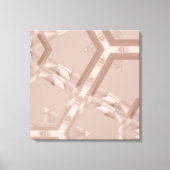 Beige Geometrisch Abstract Canvas Afdruk (Voorkant)