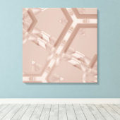 Beige Geometrisch Abstract Canvas Afdruk (Insitu (Houten vloer))