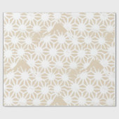 Beige geometrisch patroon cadeaupapier (Vlak)