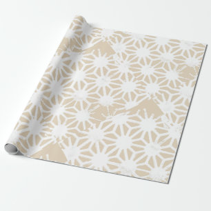 Beige geometrisch patroon cadeaupapier