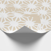 Beige geometrisch patroon cadeaupapier (Hoek)
