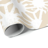 Beige geometrisch patroon cadeaupapier (Rol Hoek)