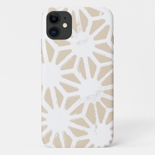 Beige geometrisch patroon Case-Mate iPhone case (Achterkant)