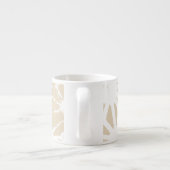 Beige geometrisch patroon espresso kop (Achterkant)