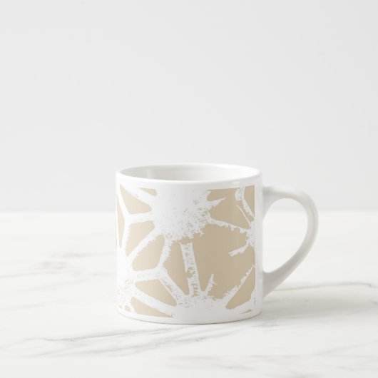 Beige geometrisch patroon espresso kop (Rechts)