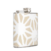 Beige geometrisch patroon heupfles (Rechts)