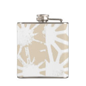 Beige geometrisch patroon heupfles (Achterkant)