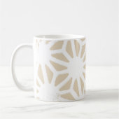 Beige geometrisch patroon koffiemok (Links)