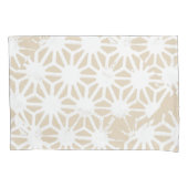 Beige geometrisch patroon kussensloop (Voorkant)