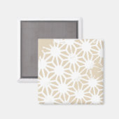 Beige geometrisch patroon magneet (Voorkant / Achterkant)