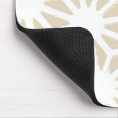 Beige geometrisch patroon muismat (Hoek)