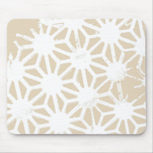 Beige geometrisch patroon muismat