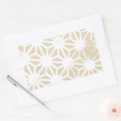 Beige geometrisch patroon rechthoekige sticker (Envelop)