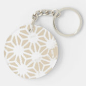 Beige geometrisch patroon sleutelhanger (Achterkant)