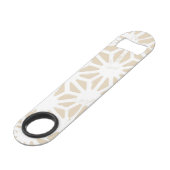 Beige geometrisch patroon speed flessenopener (Voorkant Gekanteld)
