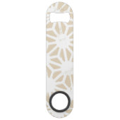 Beige geometrisch patroon speed flessenopener (Voorkant)