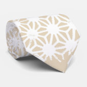 Beige geometrisch patroon stropdas (Opgerold)