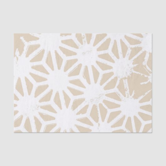 Beige geometrisch patroon tissuepapier (Voorkant)