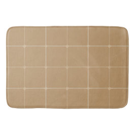 Beige Geometrisch Tegelontwerp Achtergrond Badmat