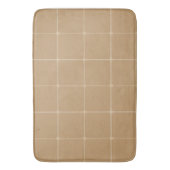 Beige Geometrisch Tegelontwerp Achtergrond Badmat (Voorkant Verticaal)