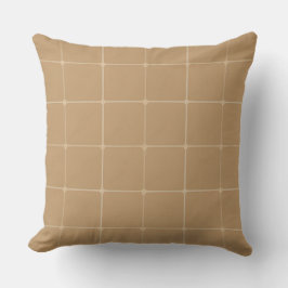 Beige Geometrische Tegel Modern Patroon Huisdecora Kussen