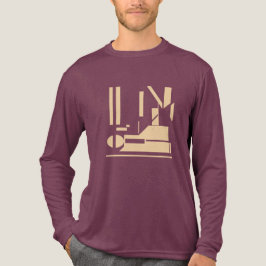 Beige geometrische vormen combinatie abstract ontw Tri-Blend shirt