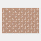 Beige gepatterd met papierbladen voor het ompakken inpakpapier vel (Voorkant 2)