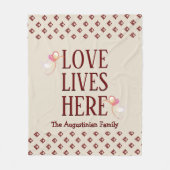 Beige | Gepersonaliseerd | LEVENDE LEVENS HIER | H Fleece Deken (Voorkant)