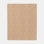  Beige Gereed faux leer Fleece Deken (Voorkant)