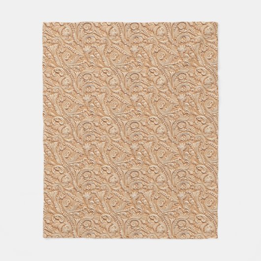  Beige Gereed faux leer Fleece Deken (Voorkant)