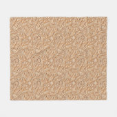  Beige Gereed faux leer Fleece Deken (Voorkant (Horizontaal))