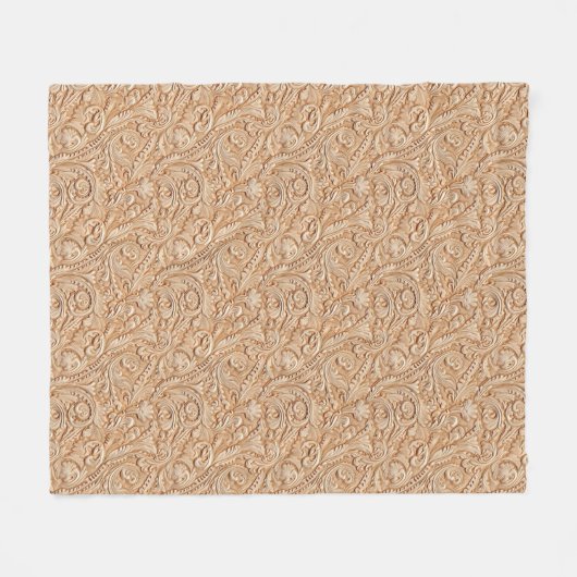  Beige Gereed faux leer Fleece Deken (Voorkant (Horizontaal))