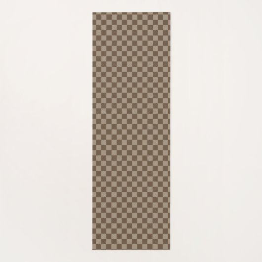 beige geruit patroon yogamat (Achterkant)