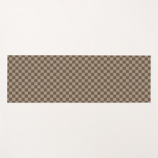 beige geruit patroon yogamat (Voorkant (horizontaal))