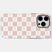 Beige geruite hard Case-Mate iPhone case (Achterkant (horizontaal))