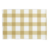 Beige Geruite Kussen Hoesje Kussensloop (Voorkant)