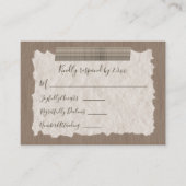 Beige geruite RSVP-kaart Advieskaart (Voorkant)
