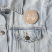 Beige gestileerde bruid stam ronde button 5,7 cm (In situ)