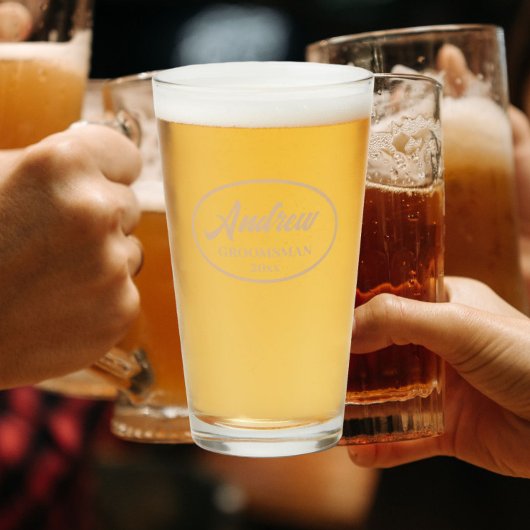 Beige gestileerde bruiloftsbruidsjonker glas