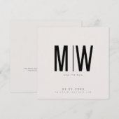 Beige Gestroomlijnde Vierkante Monogram Bruiloft S (Voorkant / Achterkant)