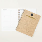 Beige getextureerde minimalistische achtergrond planner (Display)