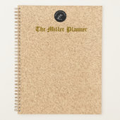 Beige getextureerde minimalistische achtergrond planner (Voorkant)