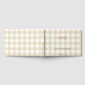 Beige Gingham Baby Shower Guest Book Gastenboek (Volledig)