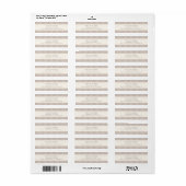 Beige  Gingham Christmas Adresetiketten Etiket (Full Sheet)
