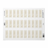 Beige Gingham Kleine Gans Retouradres Etiket (Full Sheet)
