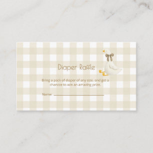 Beige Gingham Little Goose-boeken voor baby  Bijla Informatiekaartje