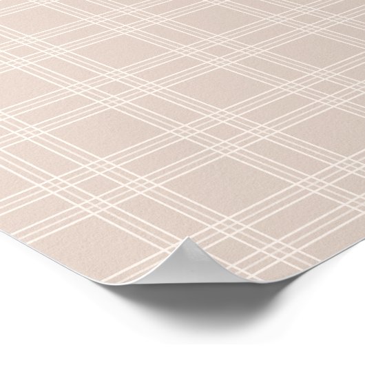 Beige Gingham Poster (Hoek)