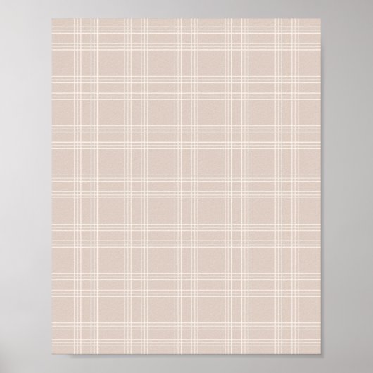 Beige Gingham Poster (Voorkant)