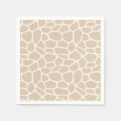 Beige Giraffe Animal Print Servet (Voorkant)